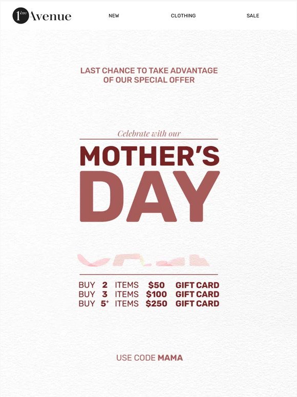 Happy Mother's Day! Up to $250 Gift Card ❣️