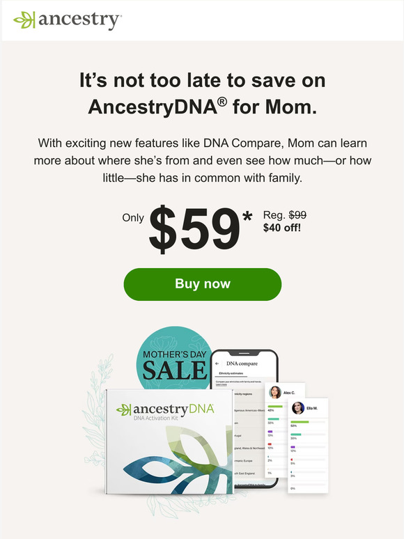 Did you see this deal? 40% off AncestryDNA!