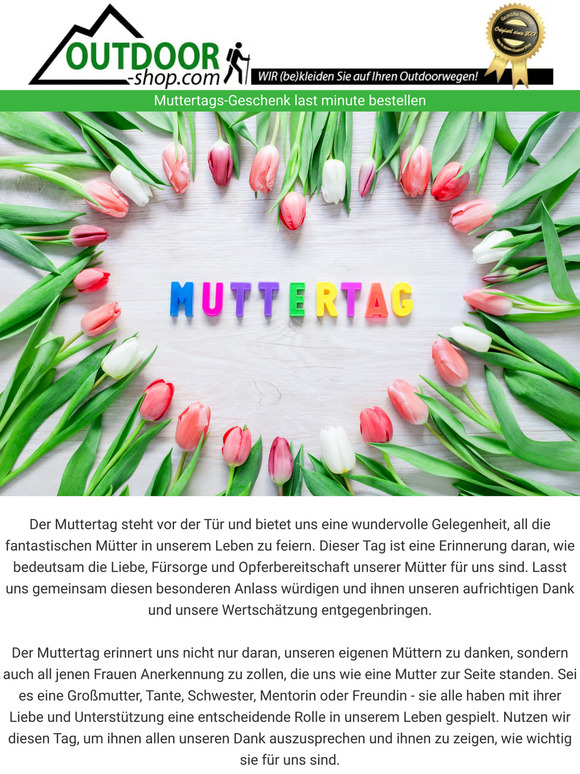 Am 14.5. ist Muttertag - Muttertags-Geschenk last minute bestellen
