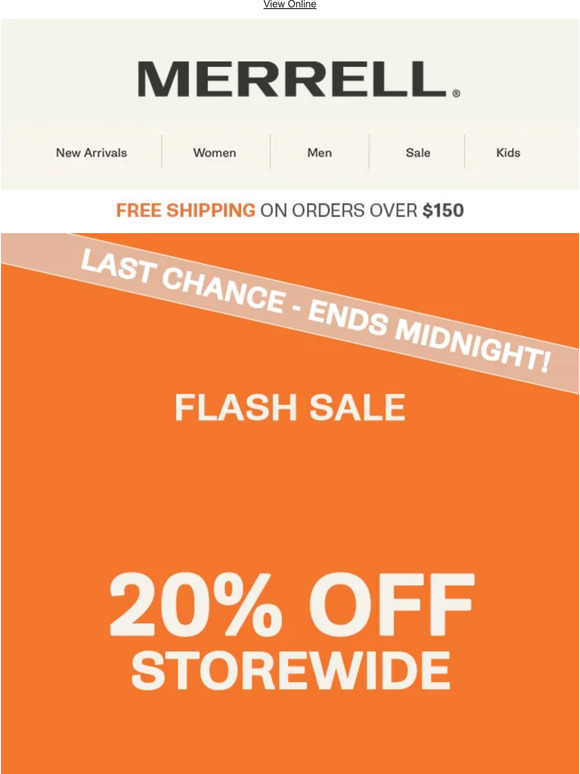LAST HOURS: 20% OFF STOREWIDE