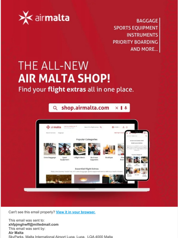 Extra, extra 📢 | Air Malta Shop
