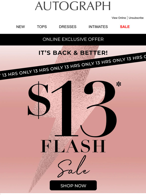 Autograph Fashion IT'S BACK 📢 13* FLASH for 13 HRS Only! Milled