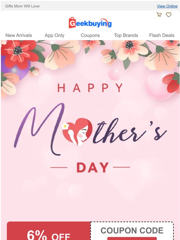 ❤Happy Mother's Day | 6% Off Sitewide This Weekend!❤