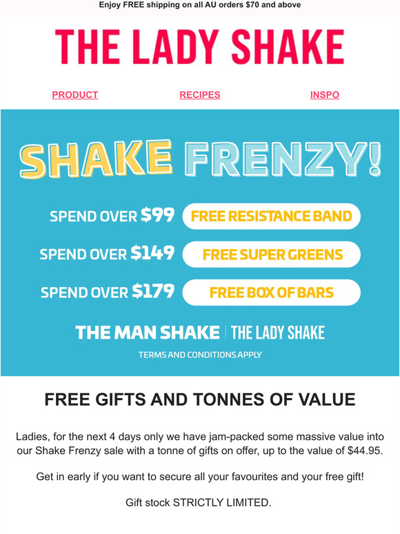 The Lady Shake Get ready... it's Shake Frenzy! 🥳 Milled