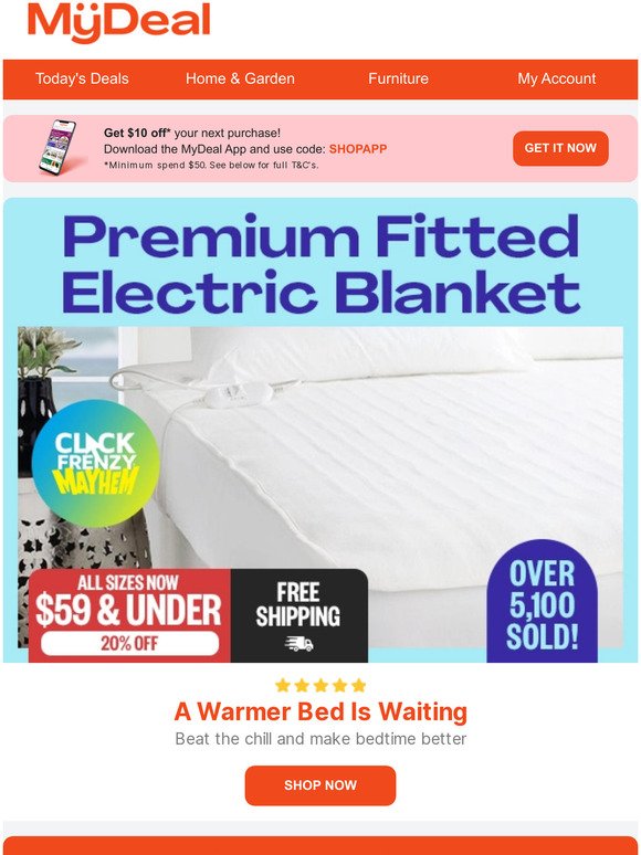 20% Off Premium Electric Blankets 😍