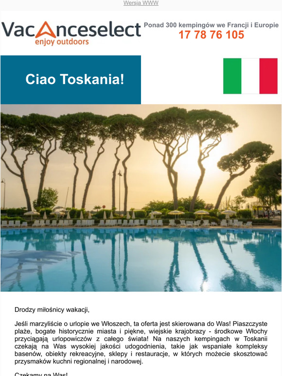 Ciao Italia! Jedź z nami na kemping do Toskanii!