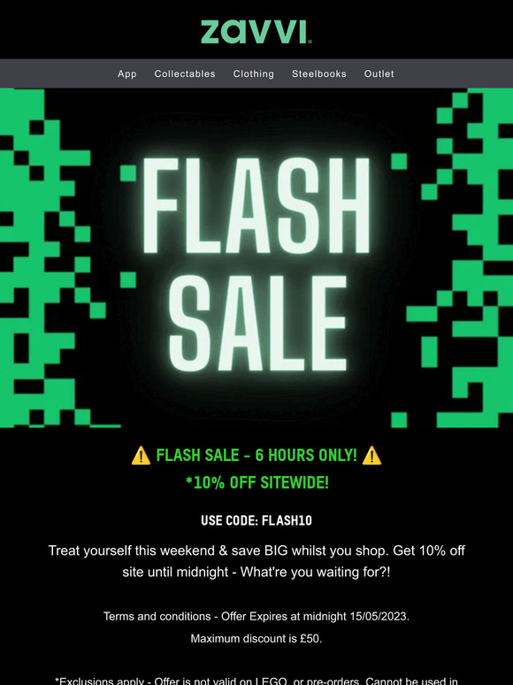 ⚠️ FLASH SALE ⚠️ GET 10% OFF SITEWIDE!
