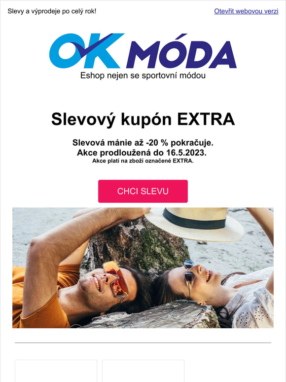 EXTRA slevy se slevovým kupónem "EXTRA"