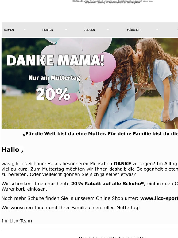 🌼💗🌼Danke Mama! 20% auf alle Schuhe👟🥾👟