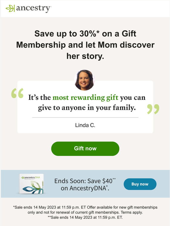 Get a Gift Membership for Mom—no shipping required