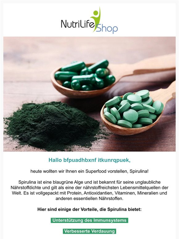 Superfood | Spirulina | 60% Rabatt