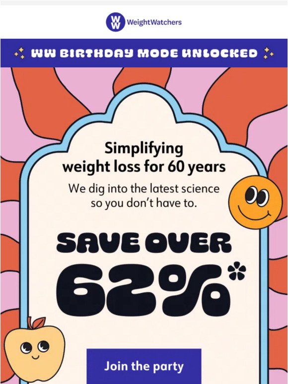 Celebrating 60 years with over 62% off! 🥳
