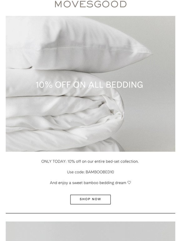 ONLY TODAY: 10% OFF BEDDING