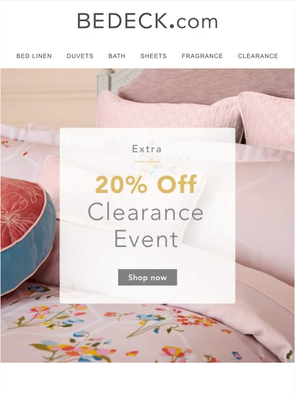 Extra 20% Off Clearance! Shop Now!