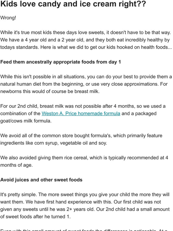 How we got our kids to LOVE healthy foods