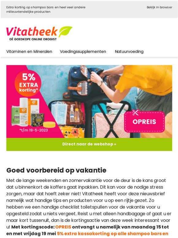Handige tips en tijdelijk extra voordelige producten voor op reis.
