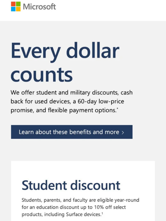 Microsoft Make Every Dollar Count Milled