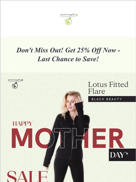 Celebrate this Mother's Day by taking advantage of our special offer - 50% off selected items.