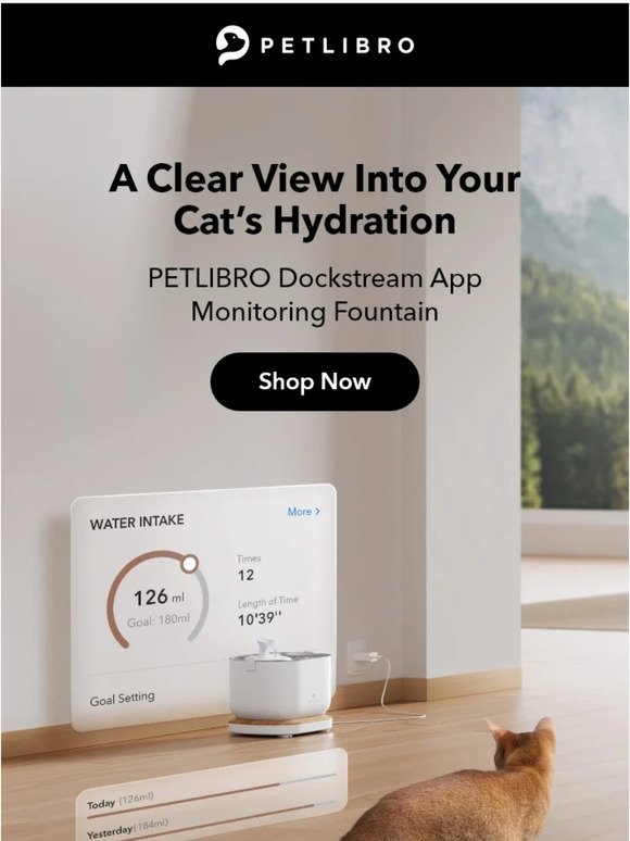 🔥20% Off App Monitoring Cat Fountain📱