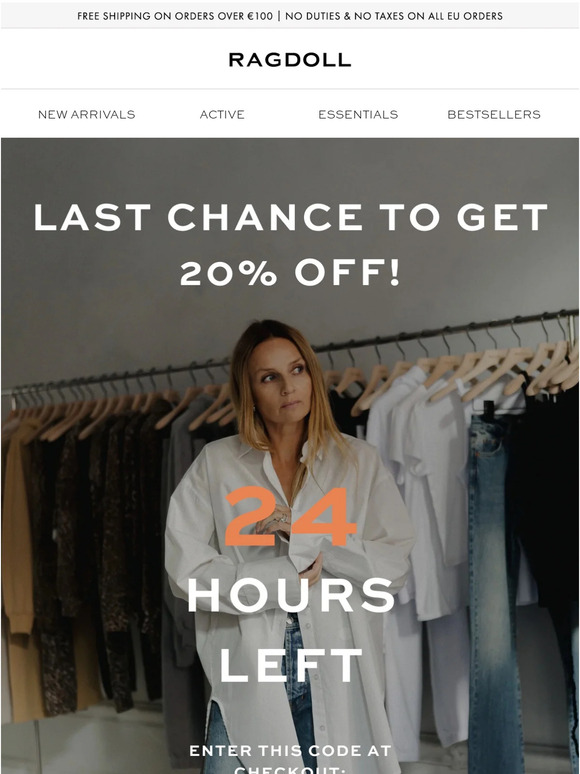 Last chance for 20% off! 🔥