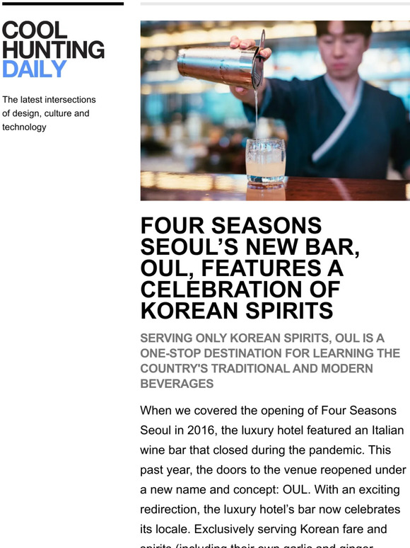 In Seoul, OUL celebrates Korean spirits and fare—from historic beverages to present-day artisanal products