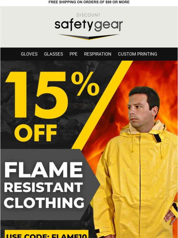 Discount Safety Gear Check out this 🔥 Deal! 15 Off Flame Resistant