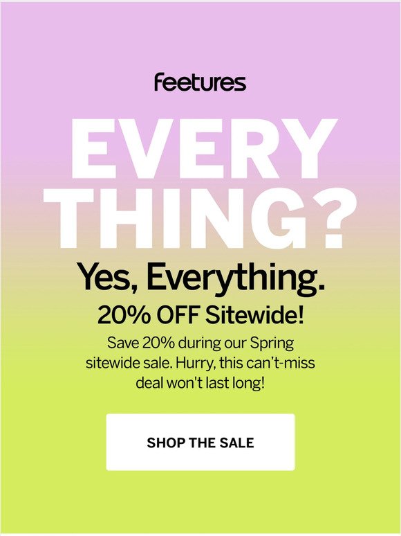 Our Spring Sale: 20% OFF everything! ⏳