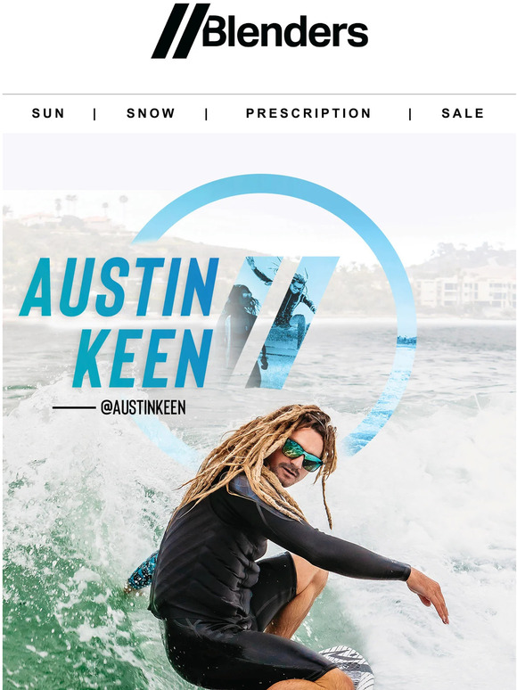 Blenders Eyewear World Champion Skimboarder, Austin Keen, Holds