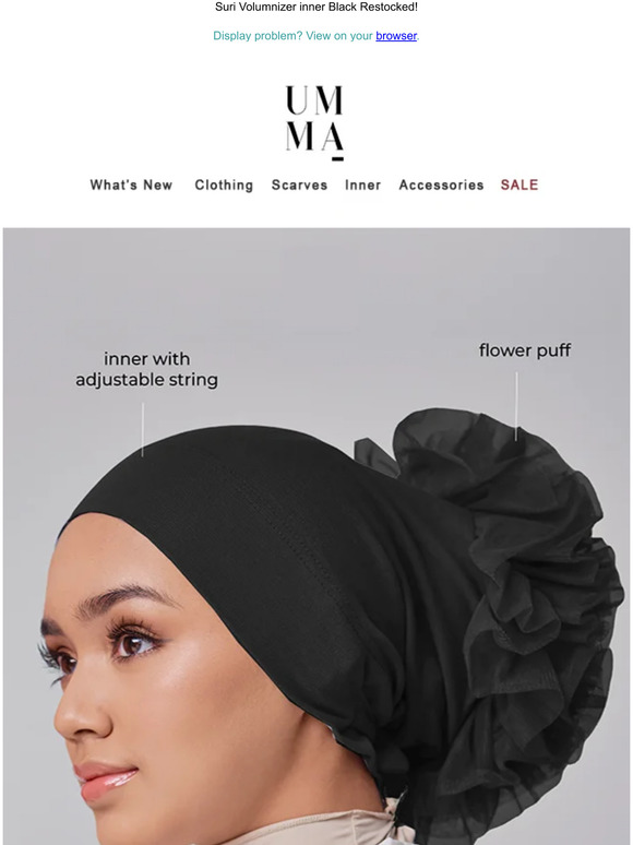 RESTOCKED - Suri Volumnizer Inner Black 🖤
