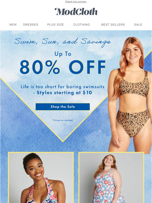 Hit the Beach in Style with Up to 80% Off
