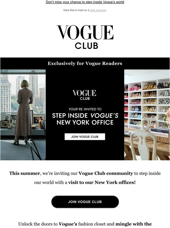 VOGUE: You're Invited to Step Inside Vogue's New York Office | Milled