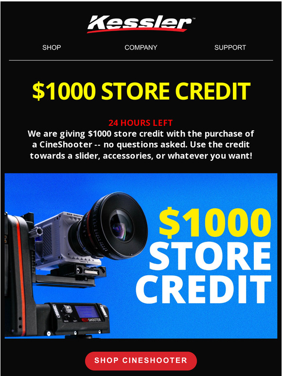 ⚡ 24 HOURS LEFT - $1000 STORE CREDIT