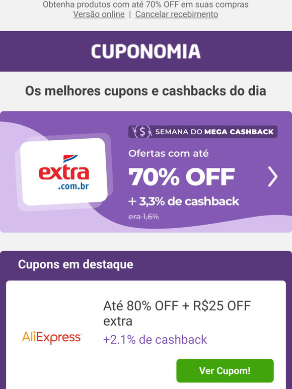 Mega Saldão AliExpress: ofertas com até 80% off, frete grátis e