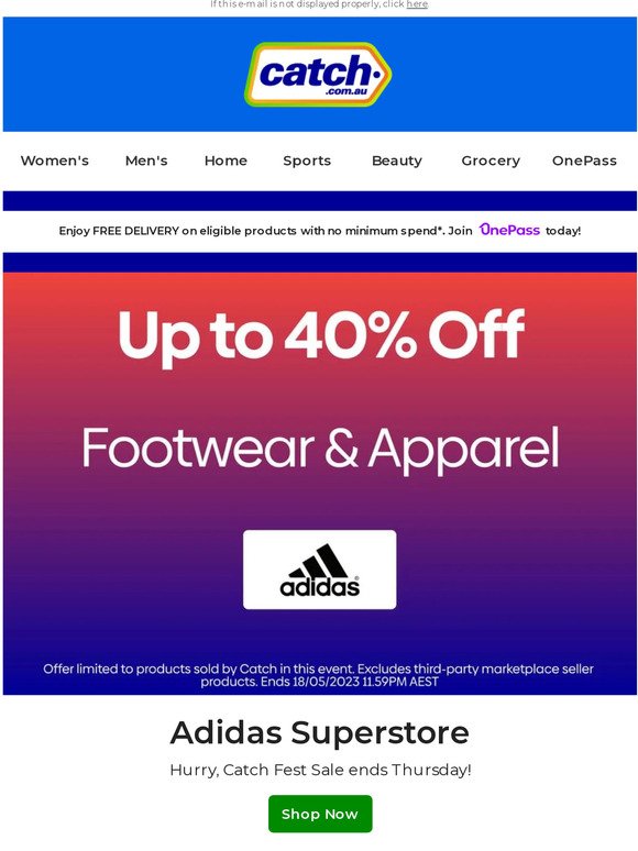 ▌▌▌Catch Fest Sale: Adidas up to 40% off