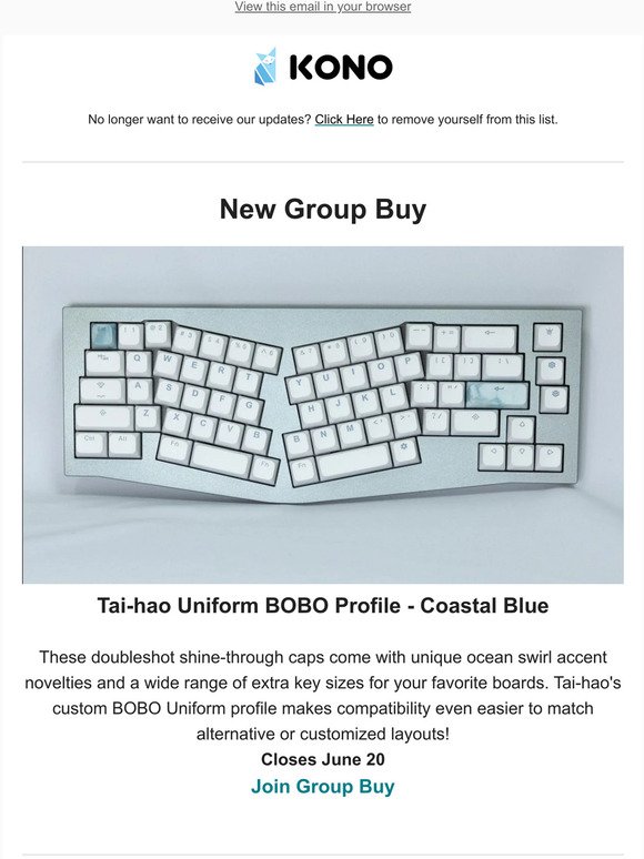 Tai-hao Uniform Profile Coastal Blue GB, GMK Sale last chance! - Kono Store