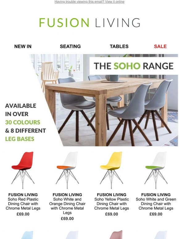 The Soho Range - Available In Over 30 Colours! 🎨