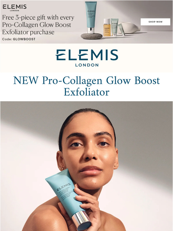 Elemis Introducing Our New ProCollagen Glow Boost Exfoliator Milled