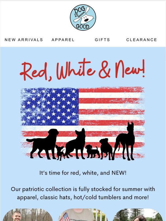 🇺🇸 🐶 Red, White & New ❤️🤍💙