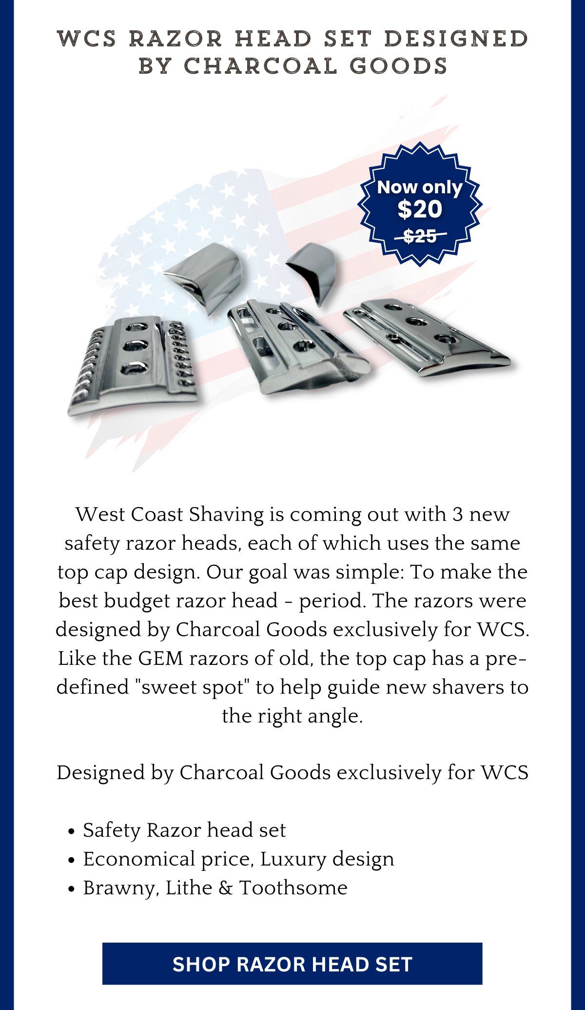 WCS Razor Head Set Designed by Charcoal Goods