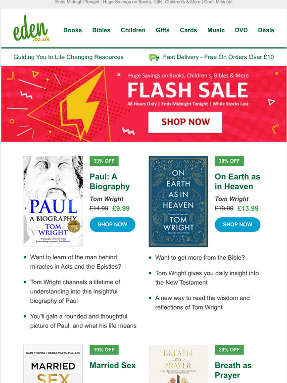 ⚡⏰ Flash Sale | Ends Midnight Tonight | Don't Miss Out + FREE Delivery Over £10 ⏰