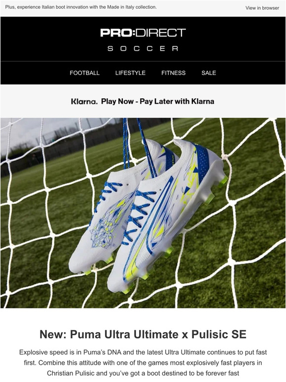 New: Puma Ultra Ultimate x Pulisic SE Has Landed!