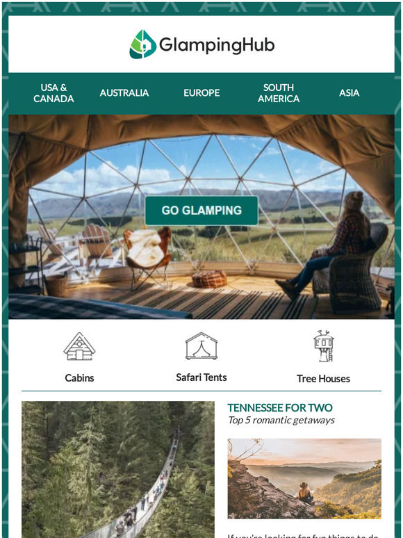 Glamping trips and getaway ideas for May