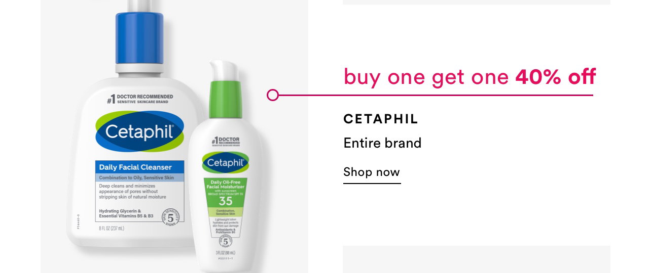 Buy one get one 40% off | Cetaphil | Shop now