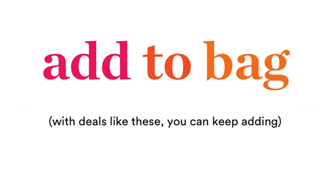 add to bag (with deals like these, you can keep adding)