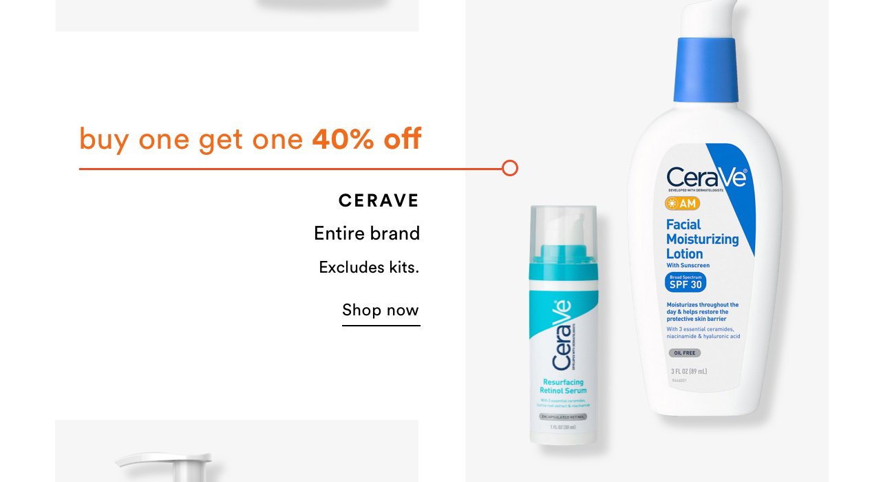Buy one get one 40% off | Cerave | Shop now