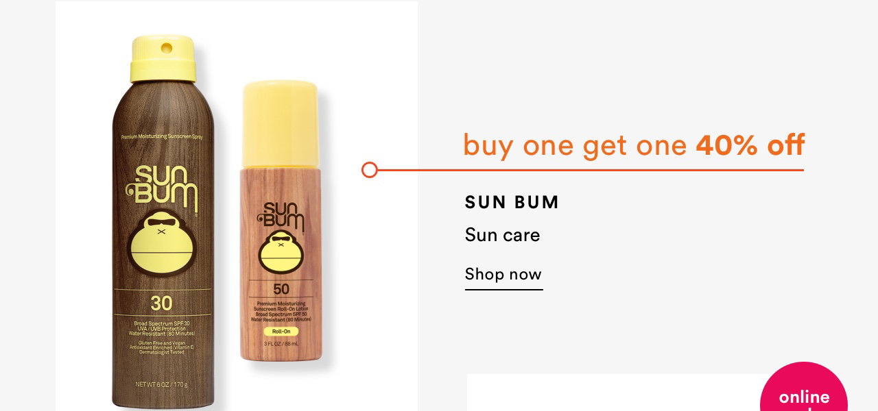 Buy one get one 40% off | Sun Bum | Shop now