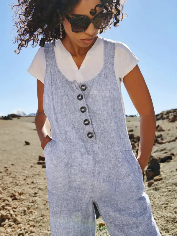 Viola Linen Dungaree