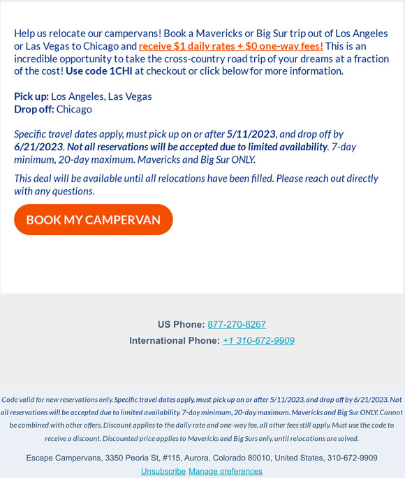 Relocations needed! $1 DAILY RATE PLUS $0 ONE-WAY FEE 👀 Plan the ultimate cross-country road trip for a fraction of the cost!