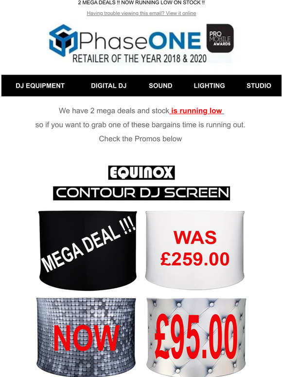 2 MEGA DEALS !! NOW RUNNING LOW ON STOCK !!