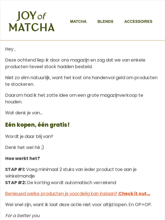 Magazijnverkoop: 1+1 GRATIS 😱👍